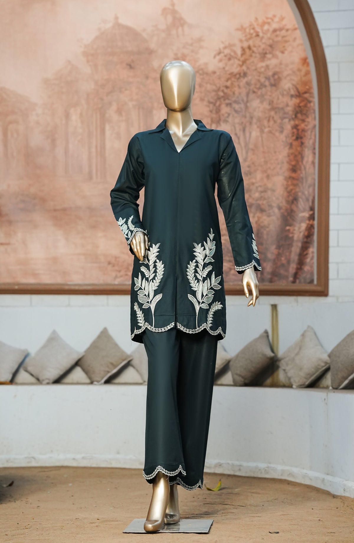 Einka by Amna Khadija Embroidered Cotton Stitched 2 Piece Suit - AKEK-03 - AM26KEN - Green - Summer Collection