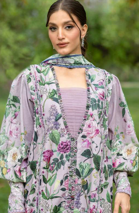 Elaf Bridgerton Printed Lawn Unstitched 3 Piece Suit - EPB-3A ELVIRA - EL26BRD - Purple - Summer Collection