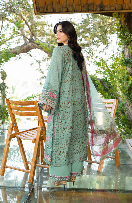 Elaf Embroidered Chikankari Lawn Unstitched 3 Piece Suit - ERC-4B Nayab - EL26CHK - Blue - Summer Collection