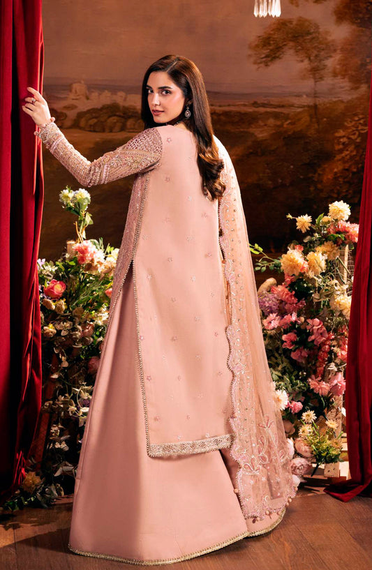 Elaf Serenade Embroidered Organza Unstitched 3 Piece Suit - EHM-03 - EL26SRN - Pink - Formal Collection