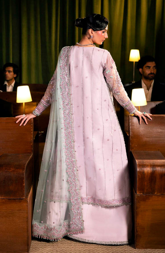 Elaf Serenade Embroidered Organza Unstitched 3 Piece Suit - EHM-09 - EL26SRN - Pink - Formal Collection