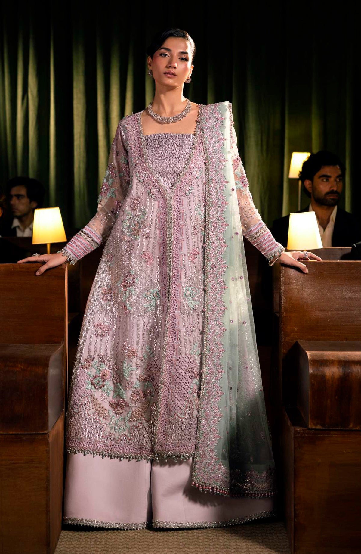 Elaf Serenade Embroidered Organza Unstitched 3 Piece Suit - EHM-09 - EL26SRN - Pink - Formal Collection