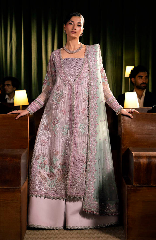 Elaf Serenade Embroidered Organza Unstitched 3 Piece Suit - EHM-09 - EL26SRN - Pink - Formal Collection