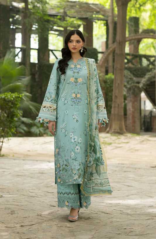 Elaf Signature Embroidered Lawn Unstitched 3 Piece Suit - ESG-6B - EL26NTR - Green - Summer Collection