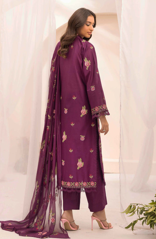 Elegance Khoobsurat by Al Karim Embroidered Lawn Unstitched 3 Piece Suit - KE-110 - AK26EGN - Purple - Summer Collection