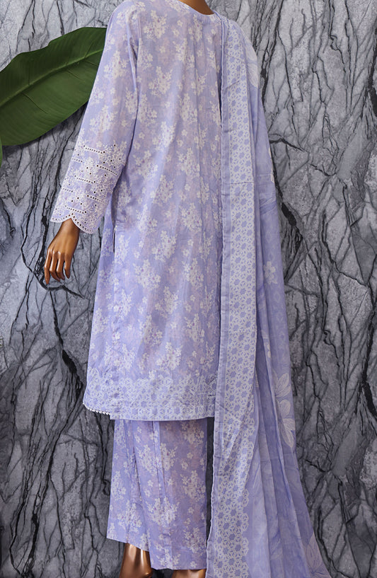 Elegant by HZ Textile Embroidered Lawn Unstitched 3 Piece Suit - EC-1046 - HZ25EGN2 - Purple - Summer Collection