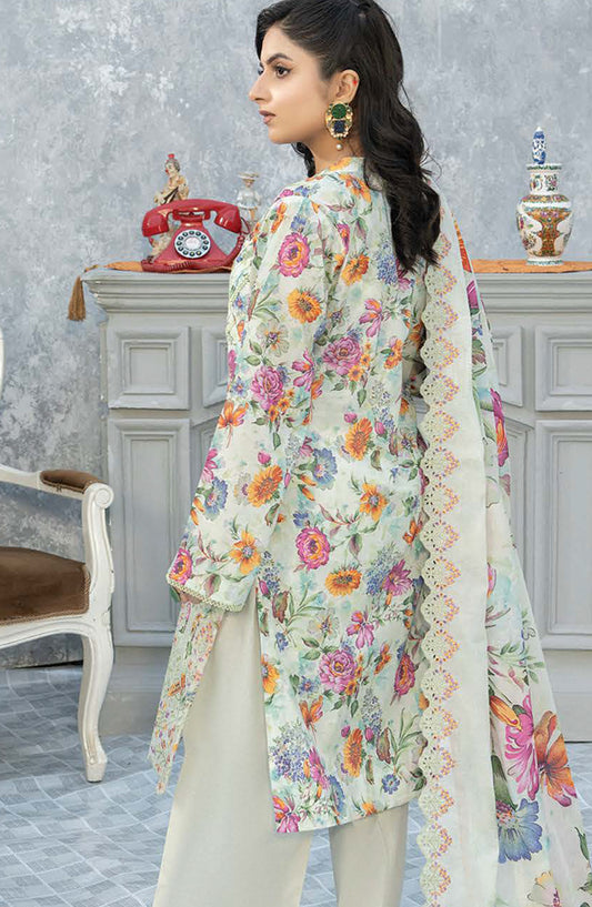 Elegant by Riaz Arts Embroidered Lawn Unstitched 3 Piece Suit - D-03 - RA26LG - Green - Summer Collection