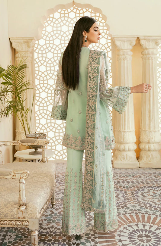 Elinor by Akbar Aslam Luxury Embroidered Organza Unstitched 3 Piece Suit - Juan - AKA25ELN - Green - Festive Collection