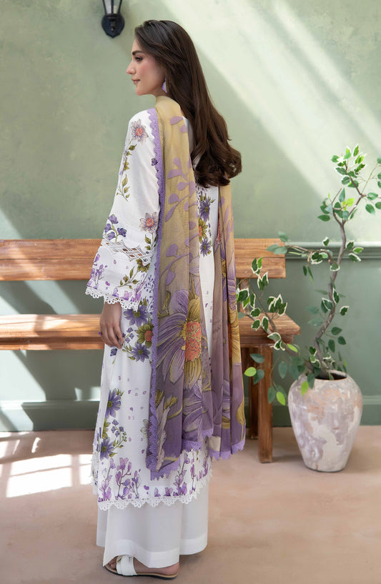 Elowen by Johra Embroidered Lawn Unstitched 3 Piece Suit - JS-637 - JH26ELW - White - Summer Collection