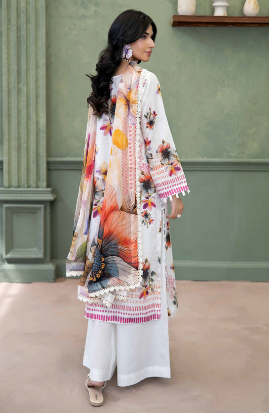 Elowen by Johra Embroidered Lawn Unstitched 3 Piece Suit - JS-635 - JH26ELW - White - Summer Collection