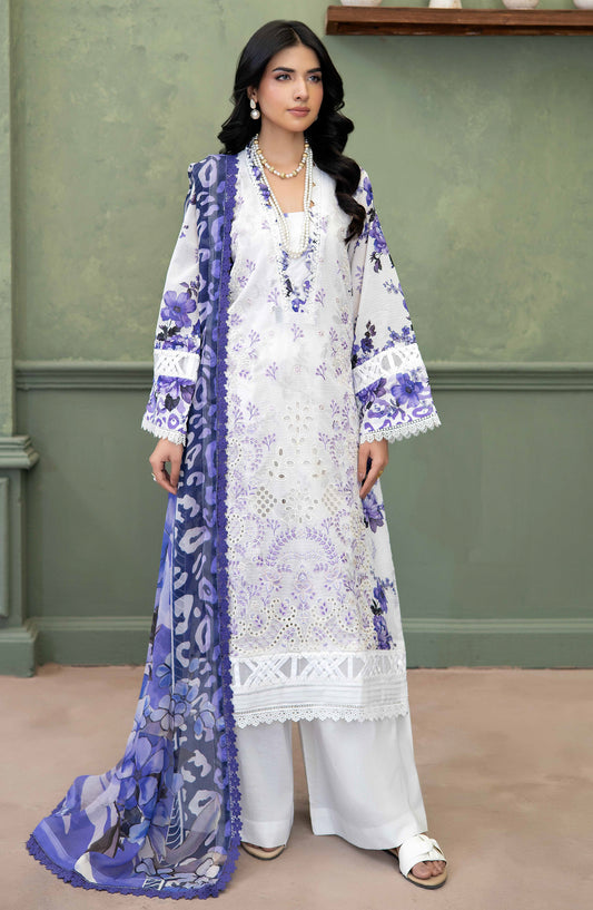 Elowen by Johra Embroidered Lawn Unstitched 3 Piece Suit - JS-633 - JH26ELW - White - Summer Collection
