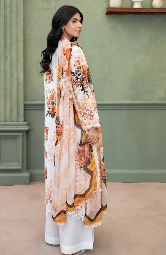 Elowen by Johra Embroidered Lawn Unstitched 3 Piece Suit - JS-632 - JH26ELW - White - Summer Collection