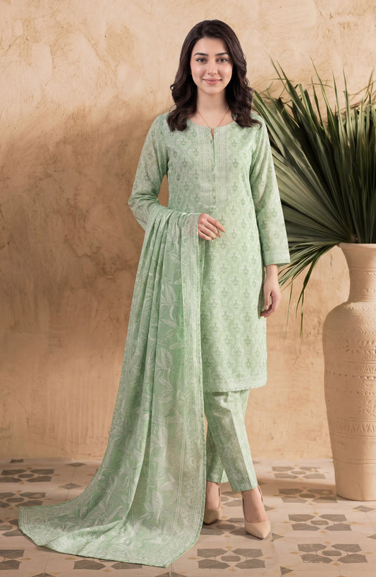 Elvan by Tawakkal Fabrics Printed Lawn Stitched 3 Piece Suit - D-4057 - TF26ELV - Mint - Summer Collection
