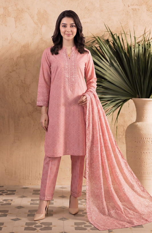 Elvan by Tawakkal Fabrics Printed Lawn Stitched 3 Piece Suit - D-4055 - TF26ELV - Pink - Summer Collection