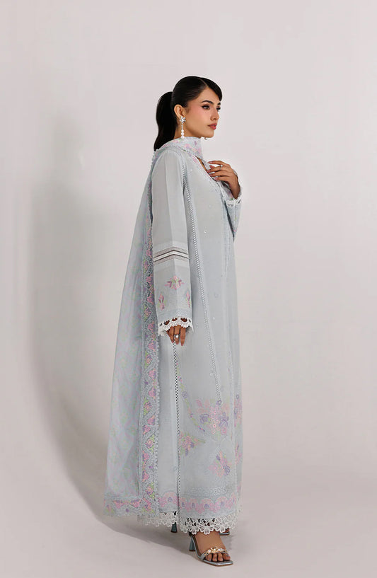 Emaan Adeel Beyond Basics Embroidered Lawn Stitched 3 Piece Suit - CORELLE - ED26BNB - Blue - Festive Collection