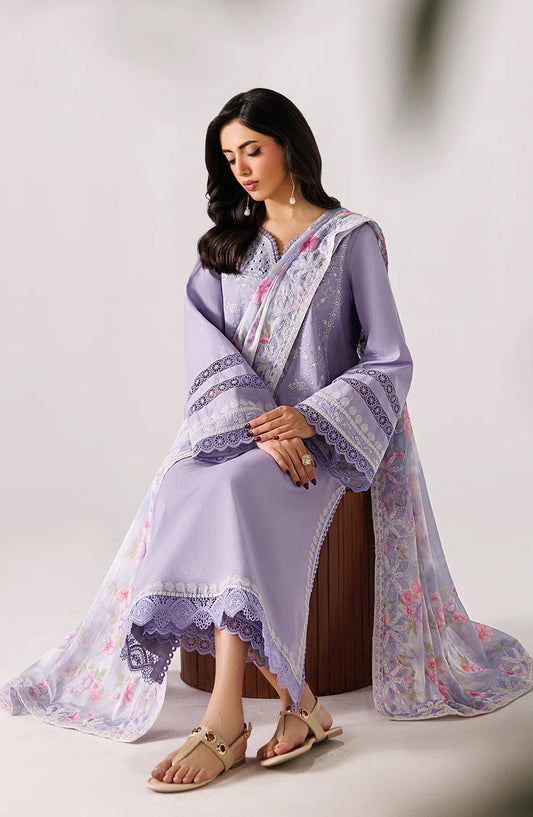 Emaan Adeel Beyond Basics Embroidered Lawn Stitched 3 Piece Suit - QUITE LUXE - ED26BNB - Purple - Festive Collection