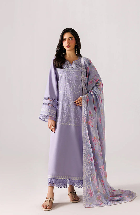 Emaan Adeel Beyond Basics Embroidered Lawn Stitched 3 Piece Suit - QUITE LUXE - ED26BNB - Purple - Festive Collection
