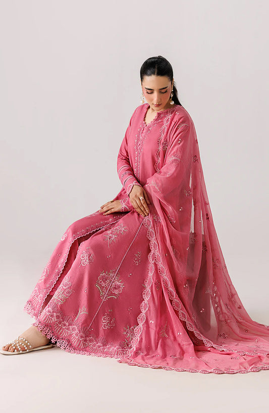 Emaan Adeel Beyond Basics Embroidered Lawn Stitched 3 Piece Suit - INES - ED26BNB - Pink - Festive Collection