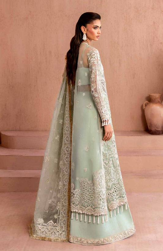 Emaan Adeel Clay and Couture Embroidered Organza Unstitched 3 Piece Suit - ZARVE - ED25CC - Green - Wedding Collection