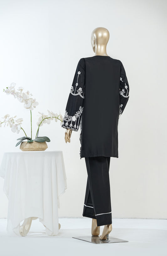 Erayas by Amna Khadija Embroidered Cotton Stitched 2 Piece Co-ord Set - AKEE-05 - AM26ERYS - Black - Summer Collection