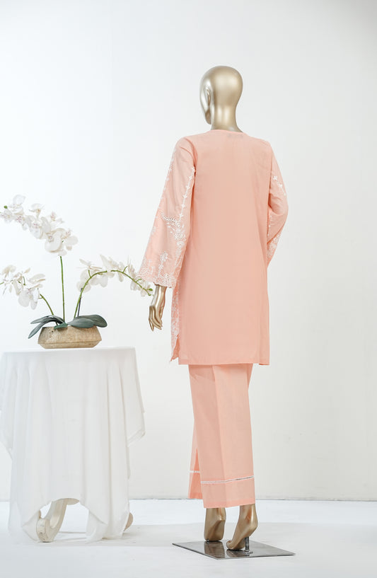 Erayas by Amna Khadija Embroidered Cotton Stitched 2 Piece Co-ord Set - AKEE-07 - AM26ERYS - Pink - Summer Collection