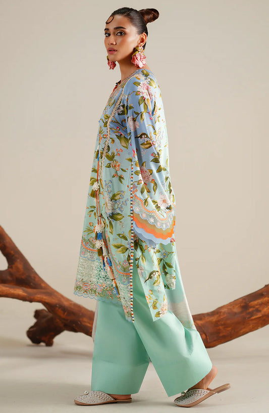 Eres Bonita by Bin Ilyas Embroidered Viscose Unstitched 3 Piece Suit - 1105-B - BL25BN - Blue - Winter Collection