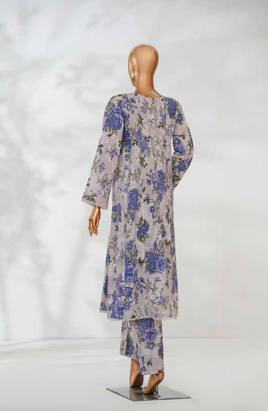 Ethnic Prints by Amna Khadija Printed Bana Dora Stitched 2 Piece Suit - AKEP-02 - AM26ETH - Blue - Spring Summer Collection