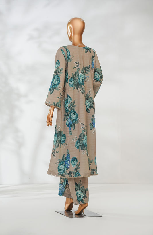 Ethnic Prints by Amna Khadija Printed Bana Dora Stitched 2 Piece Suit - AKEP-03 - AM26ETH - Beige - Spring Summer Collection