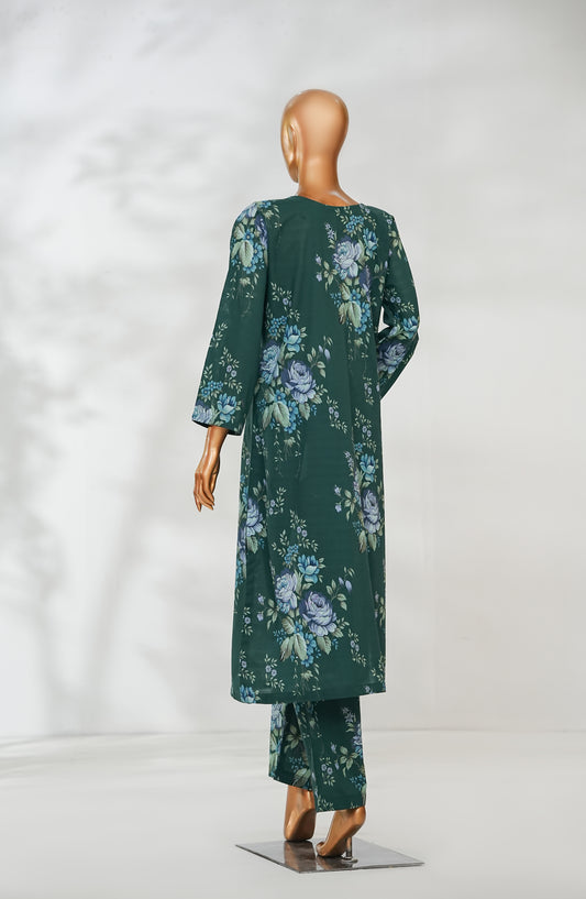 Ethnic Prints by Amna Khadija Printed Bana Dora Stitched 2 Piece Suit - AKEP-04 - AM26ETH - Green - Spring Summer Collection