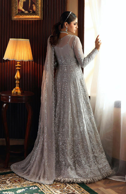 Evayna by Gulaal Embroidered Chiffon Unstitched 3 Piece Suit - Sheyza - GUL25EV - Grey - Festive Collection