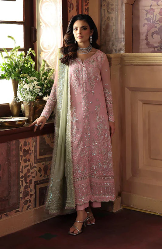 Evayna by Gulaal Embroidered Chiffon Unstitched 3 Piece Suit - Layana - GUL25EV - Pink - Festive Collection