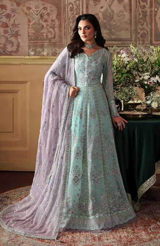 Evayna by Gulaal Embroidered Chiffon Unstitched 3 Piece Suit - Delina - GUL25EV - Blue - Festive Collection