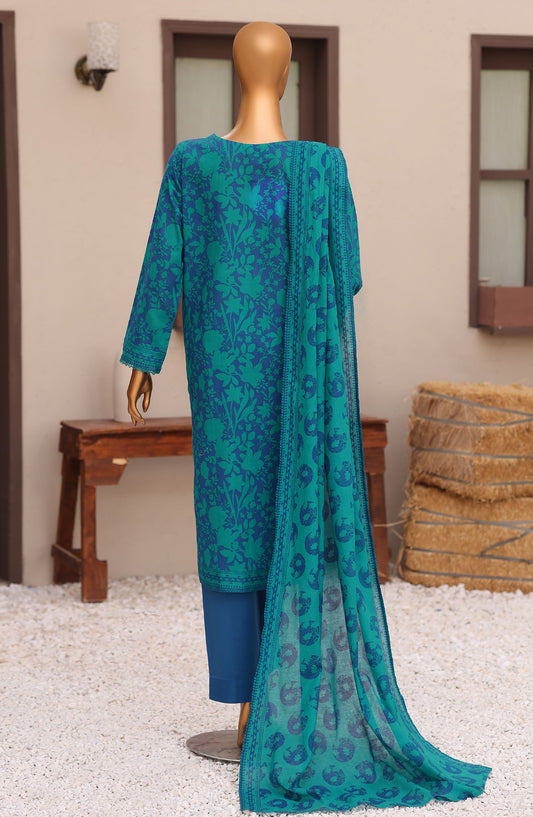 Everyday Prints by HZ Printed Lawn Unstitched 3 Piece Suit - D-07 - HZ26RDL - Blue - Summer Collection