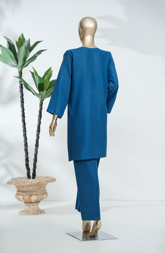 Feeya by Amna Khadija Embroidered Self Jacquard Stitched 2 Piece Co-ords - FEE-01 - AM26FYA - Blue - Eid Collection