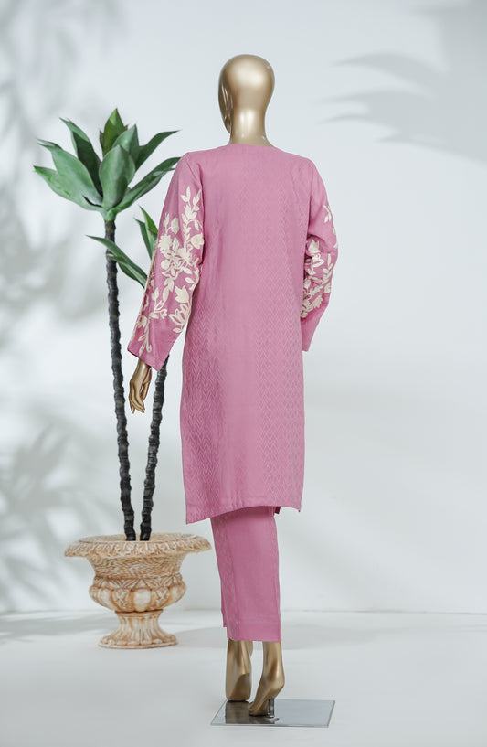Feeya by Amna Khadija Embroidered Self Jacquard Stitched 2 Piece Co-ords - FEE-03 - AM26FYA - Pink - Eid Collection