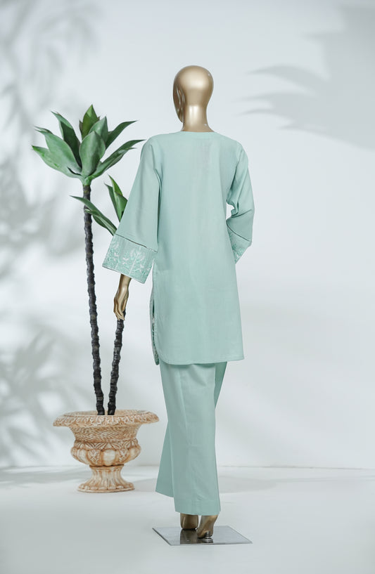 Feeya by Amna Khadija Embroidered Self Jacquard Stitched 2 Piece Co-ords - FEE-04 - AM26FYA - Sea Green - Eid Collection