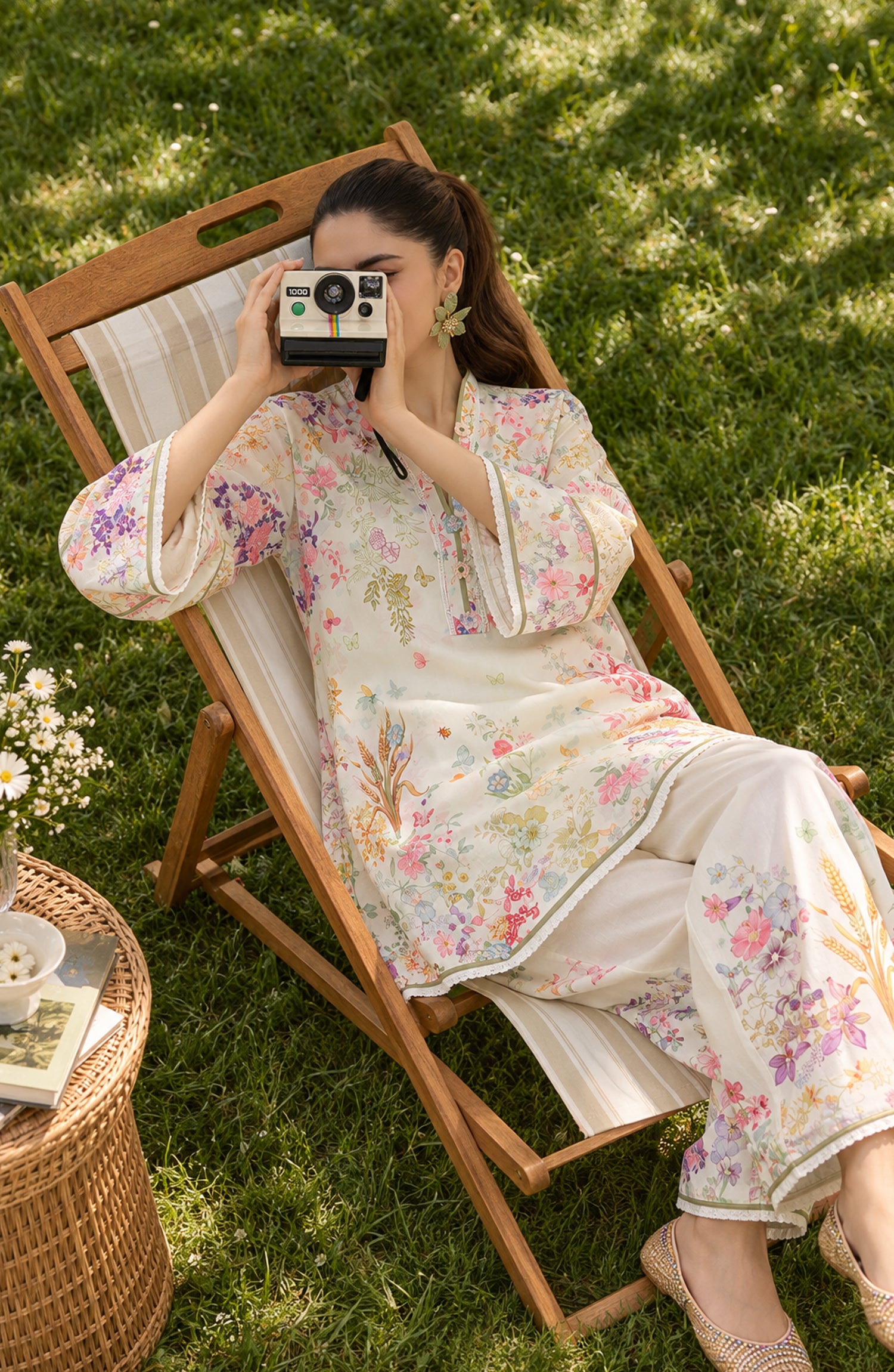Fairy Meadous by Amna Khadija Printed Cotton Stitched 2 Piece Co-ord Set - AKFM-02 - AM26MED - Off White - Casual Collection