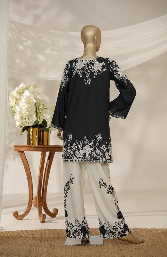 Fayon Prints by Amna Khadija Printed Poly Swiss Stitched Co ords Suit - FP-03 - AM25FYOP - Black - Casual Collection
