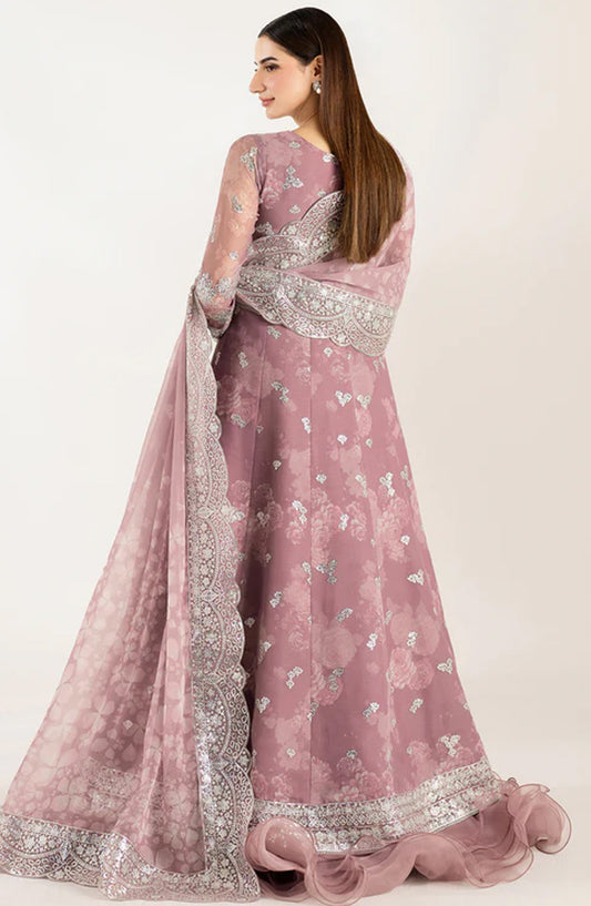 Fiorella Formals by Farasha Embroidered Chiffon Unstitched 3 Piece Suit - Rosy Spark - FSH25FR - Pink - Festive Collection
