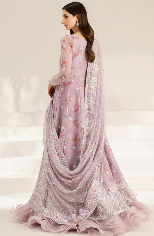 Fiorella Formals by Farasha Embroidered Chiffon Unstitched 3 Piece Suit - Lilly Passion - FSH25FR - Purple - Festive Collection