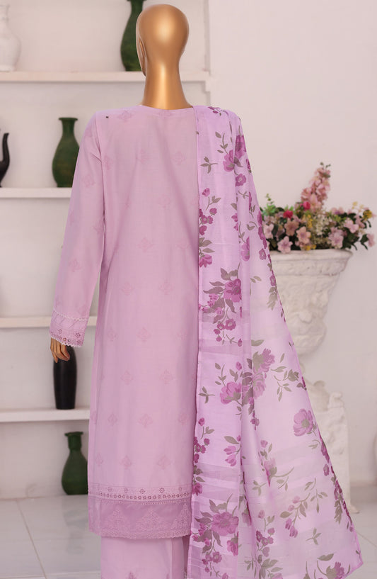 Floral Vibes by HZ Embroidered Lawn Unstitched 3 Piece Suit - FVE-07 - HZ26FLV - Purple - Summer Collection