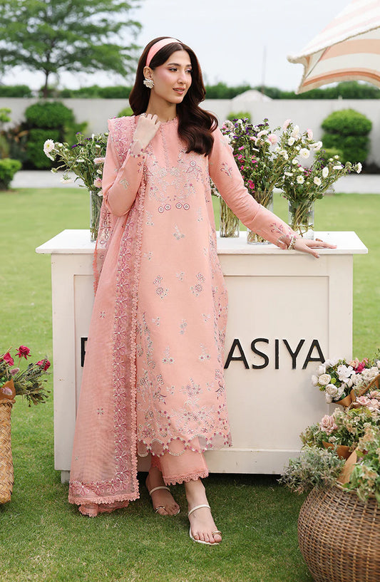 Florence by Rang Rasiya Embroidered Lawn Unstitched 3 Piece Suit - Sahar - RR26RNC - Pink - Summer Collection