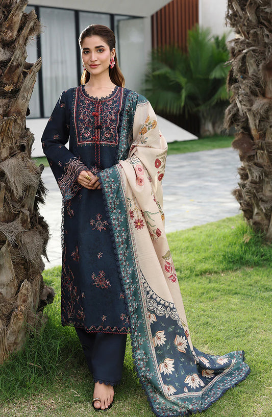Florence by Rang Rasiya Embroidered Lawn Unstitched 3 Piece Suit - Nilofer - RR26RNC - Teal - Summer Collection