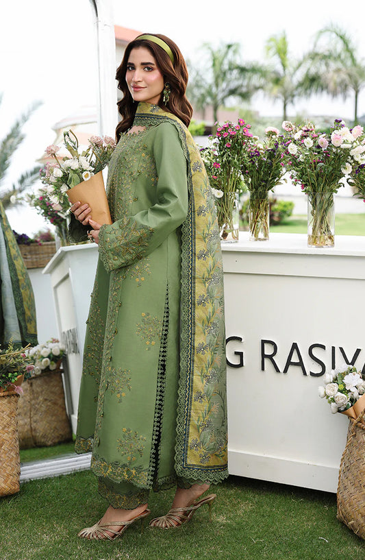 Florence by Rang Rasiya Embroidered Lawn Unstitched 3 Piece Suit - Bahar - RR26RNC - Green - Summer Collection