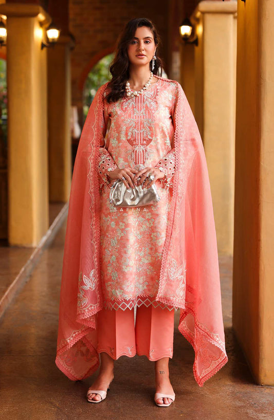 Florence by Rang Rasiya Embroidered Lawn Unstitched 3 Piece Suit - SAFINA - RR26FL - Pink - Summer Collection