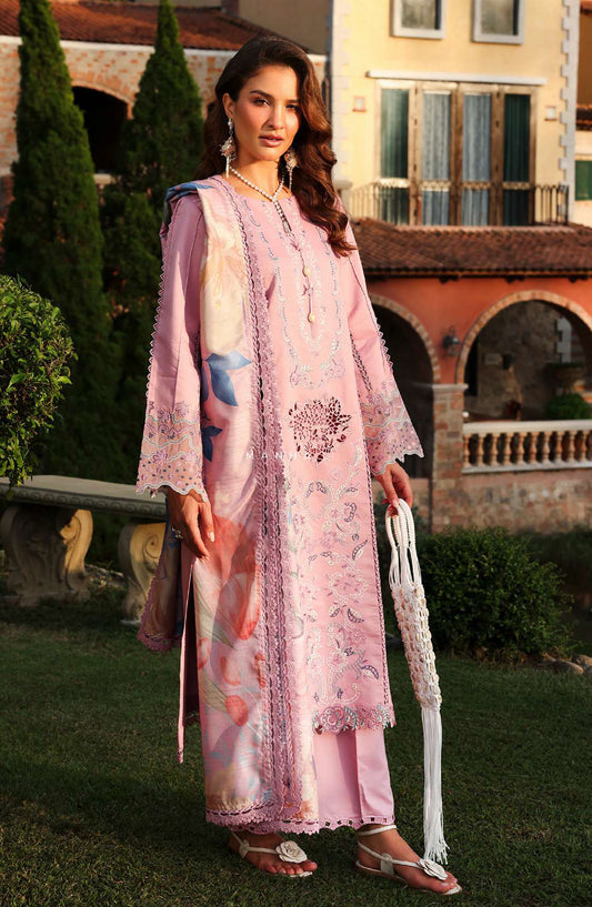 Florence by Rang Rasiya Embroidered Lawn Unstitched 3 Piece Suit - MANHA - RR26FL - Pink - Summer Collection