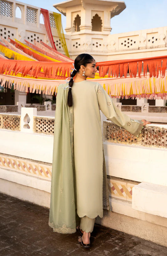 Florent Basant Embroidered Chikankari Unstitched 3 Piece Suit - FBC-3A - FL26BSN - Green - Summer Collection