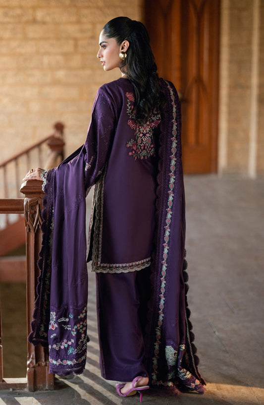Florent Shades of Winter Embroidered Marina Twill Unstitched 3 Piece Suit - FL-7B - FL25SHW - Green - Luxury Collection