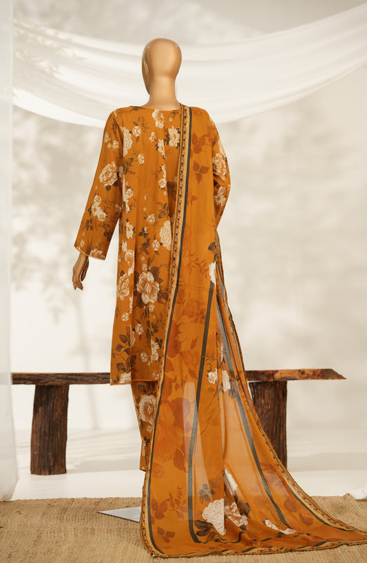 Florenza by Amna Khadija Printed Lawn Stitched 3 Piece Suit - AKF-01 - AM25FLZ - Orange - Summer Collection