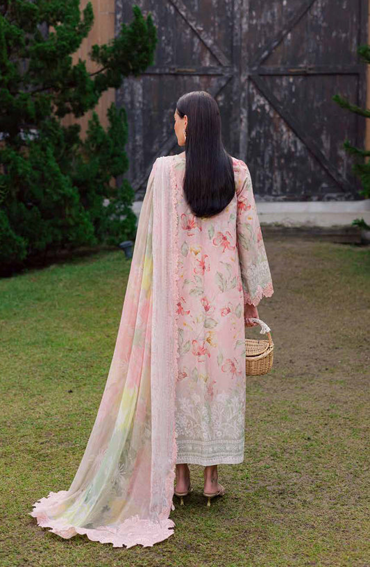 Gardenia by Nureh Embroidered Lawn Unstitched 3 Piece Suit - NSG-208 - NL26GR - Pink - Summer Collection